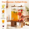 1.5 Gallon Drink Dispenser for Parties (2 Pack) Glass Beverage
