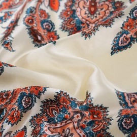 vimate Square Satin Head Scarf, 35'' inches Bohemia Silk Scarf for Hair Wrapping at Night (Style-75)