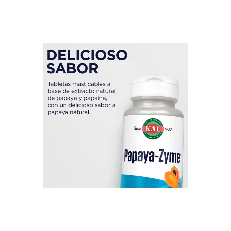 Kal Papaya-zyme Enzimas Digestivas 100tabletas