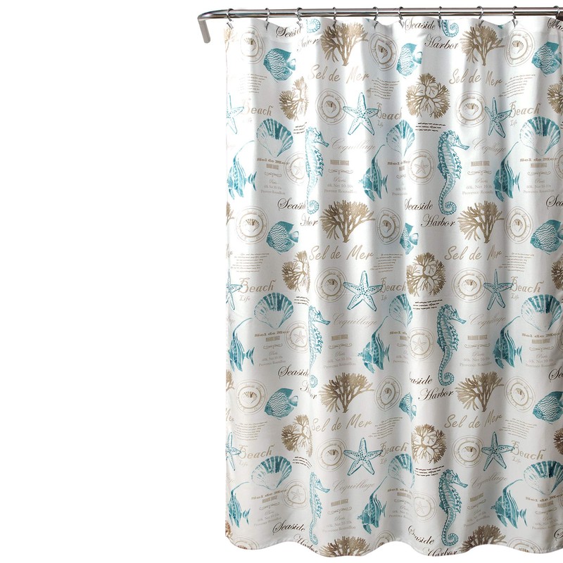 Lush Decor Harbor Life Shower Curtain, 72" W x 72"
