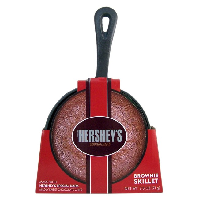 Hershey's Brownie and Cookie Cast Iron Skillet with Brownie Mix, 5 Inch (Special Dark Chocolate Brownie)