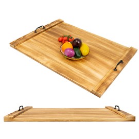 Noodle Board Stove Cover, Pine Wood Stove Top Cover for Electric & Gas Stoves, Extra Counter Space, Easy to Clean (YELLOW)