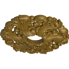 Ekena Millwork CM19ORGLS Orrington Ceiling Medallion, 19 5/8"OD x 4 3/4"ID x 1 3/4"P, Hand-Painted Gold