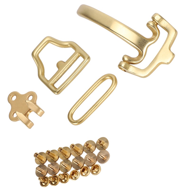 Pure Brass Belt Buckle Environmental Protection D shaped Buckle Set