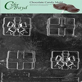 Cybrtrayd Life of the Party Box with a Bow Chocolate Candy Mold in Sealed Protective Poly Bag Imprinted with Copyrighted Cybrtrayd Molding Instructions