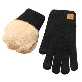 BNOYONERAS Touchscreen Gloves Warm Winter Gloves Knitted Gloves Winter Windproof Running Gloves Touchscreen Warm Thermal Fleece Knitted Gloves for Running, Driving, Cycling, Hiking