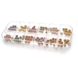 sempiterno Hand Sewing Mini Pearl Metal Buttons 0.2 inch (4 mm) Doll Clothes Decoration Buttons DIY Auxiliary Materials Doll Clothes Accessories Sewing Materials (12 Mixed Colors, 120 Pieces)