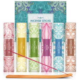 Incense Sticks, White Sage, Sandalwood, Frankincense Incense, Cinnamon Frankincense, Patchouli Frankincense, Rose Frankincense, 120 Incense Sticks Set