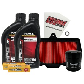 Cyclemax Standard 10W-40 Tune Up Kit compatible with 2023-2025 Kawasaki ELIMINATOR w Plugs