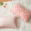 MIULEE Decorative Rose Flower Pillow Cover Pack of 1 Peach