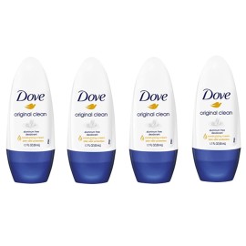 Dove Original Clean Roll On Deodorant, Aluminum Free, All Day Odor Protection, 4