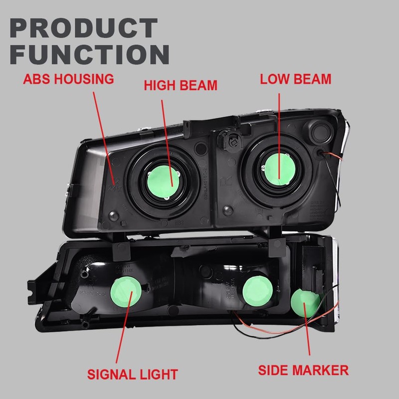G-PLUS LED DRL Headlights, Compatible with 2003 2004 2005 2006