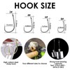 Luroad Carp Fishing Hair Rigs, 20 Pcs Curved Barbless Carp
