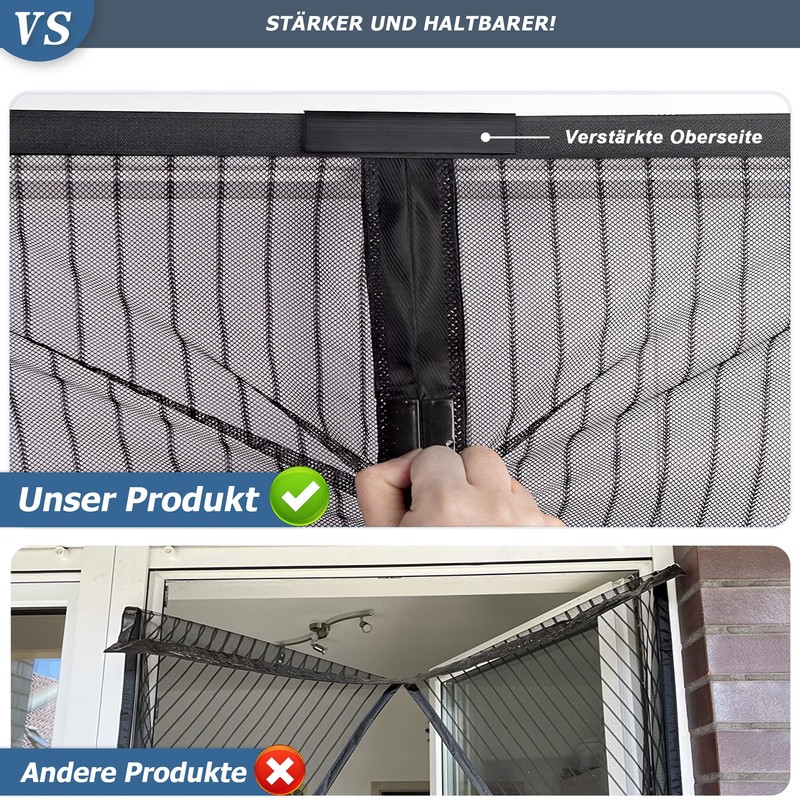 Jarolift Fly Screen Magnetic Curtain for Doors, Various Sizes And