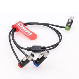 DRRI Low-Profile TA5F to 2X TA3F Y-Cable for Lectrosonics SRc5P/SRb5P Receiver to Sound Devices 633/688/664 788T HD Recorder
