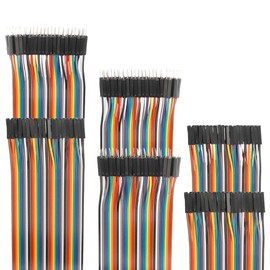 EDGELEC 120pcs 15cm Breadboard Jumper Wires Assorted Kit,10cm 20cm 30cm 40cm 50cm 100cm Optional Dupont Wire 5.9 inch Male to Female Male to Male Female to Female Multicolored Ribbon Cable