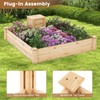 S AFSTAR Raised Garden Bed with Wood Composter, 49" x