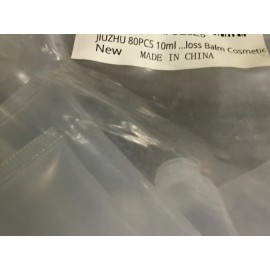 Unbranded 80 pcs 10ml Lip Gloss Empty Tubes, Refillable Clear Lip Gloss Containers