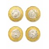 Genérico Set de 4 Distintas Medallas Conmemorativas Mexico 20 Pesos
