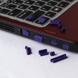 16 Pack Dust Plugs Set, Anti Dust Interface Caps Silicon Port Protection Covers for Laptop/Phone/PC, Purple