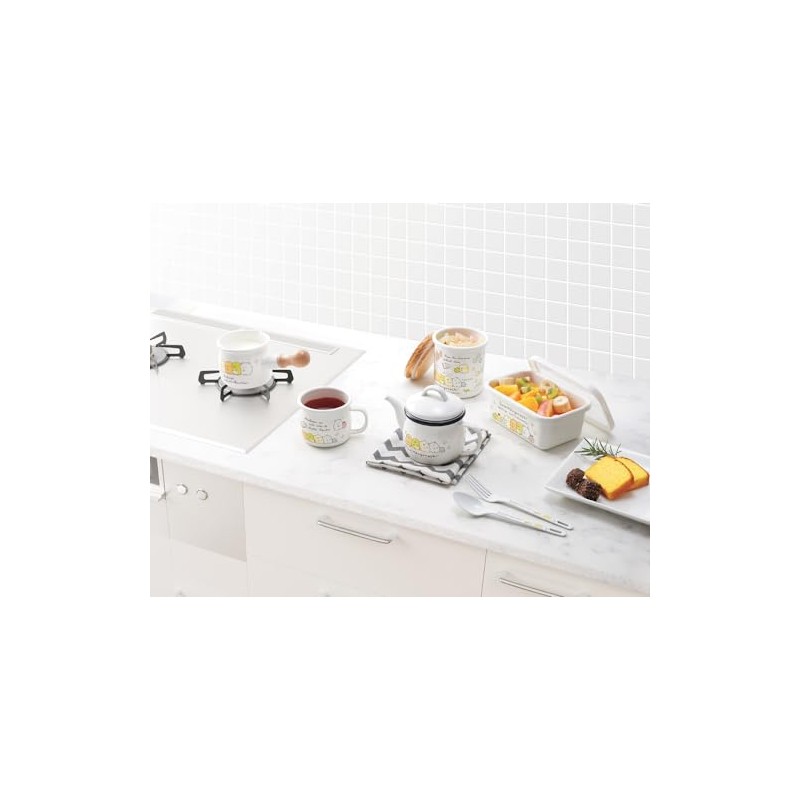 Horo Sumikko Gurashi Enamel Cube Stocker, White, Size: Approx. W4.8