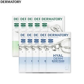 DERMATORY Pro Band Mask Zinc + Hyal Set 10items