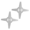 2PCS Mower Blades 4 Teeth Head Blades 7.9in Stainless Steel