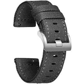 hemsut h Canvas Quick Release Watch Band 18mm 20mm 22mm 24mm Replacement Watch Straps for Men Women