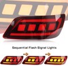 GEEGEETOP Full Lens LED Rear Reflector Bumper Fog Light Assembly