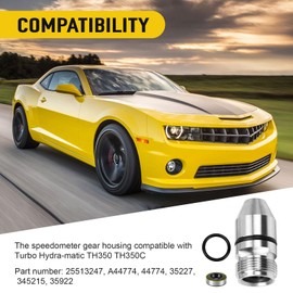 345215 Bullet Speedometer Gear Sleeve Housing for Chevy TH350 Come with O-Ring and Metal Wrapped Seal Kit, 3 Pcs