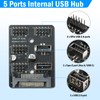 Internal USB Hub 5 Ports with Motherboard Splitter - USB