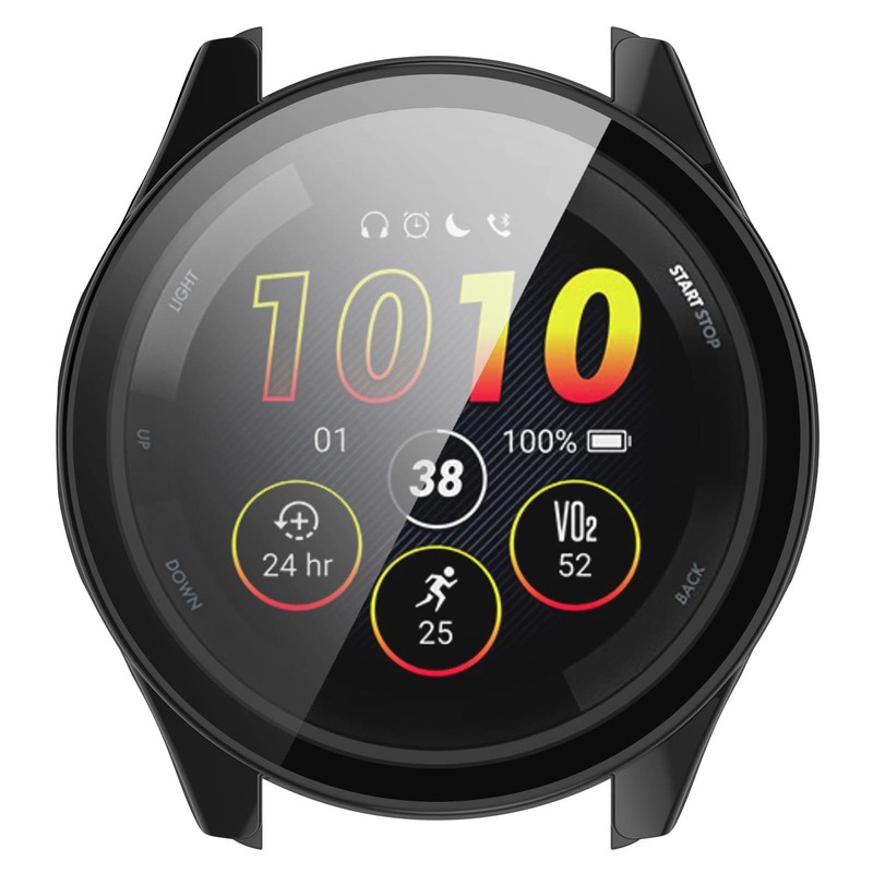 Compatible with Garmin Forerunner 165 Screen Protector Case, PC Protective