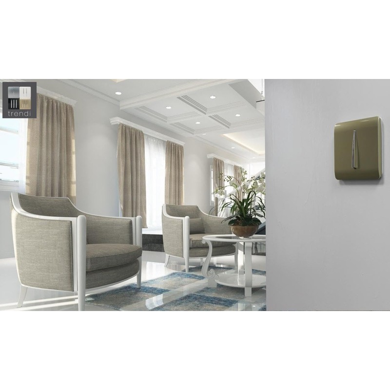 Trendi Modern 1 Gang 1 or 2 way Screwless Rocker