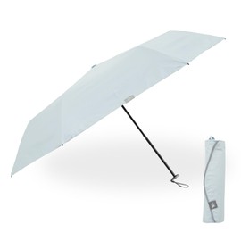 Ogawa 52324 Women's Parasol, Folding Umbrella, Lightweight, Compact, Over 99% UV Reduction, Light Shielding Treatment, Hand Opening, 19.7 inches (50 cm), Zero and Lake Blue, Water Repellent, 6 Ribs
