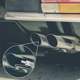 X AUTOHAUX 5pcs XL Size Aluminum Alloy Universal Turbo Sound Exhaust Muffler Pipe Whistle Car Roar Maker Blue