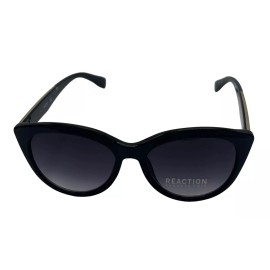 Kenneth Cole Reaction Womens Cat Eye Black Clear Plastic Sunglass KC1373. 1B