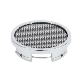 TUCKBOLD Car Wheel Center Hub Cap Rim Cover Hub Caps Carbon Fiber Pattern 57.5mm 2.26" OD | Snap-in Plastic for Most Cars Silver Tone 1 Pcs