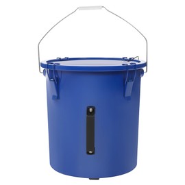 6 Gal Fryer Grease Bucket, Carbon Steel Oil Disposal Caddy with Rust-Proof Coating, Oil Transport Container with Lid & Lock Clips & Filter Bag for Hot Cooking Oil Filtering, 11.81 * 12.99 in
