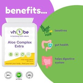 Aloe Complex, 60 Servings, 100% Pure and Natural, Non-GMO, Gluten-Free, Vegan, Vegetarian, 90 Capsules - 150ml Bottle