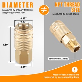 32 PCS Air Coupler & Plug Kit,1/4" Inch Body Size x 3/8" NPT Thread Air Tool Fittings Set,Quick Connect Air Hose Fittings Air Compressor Accessories