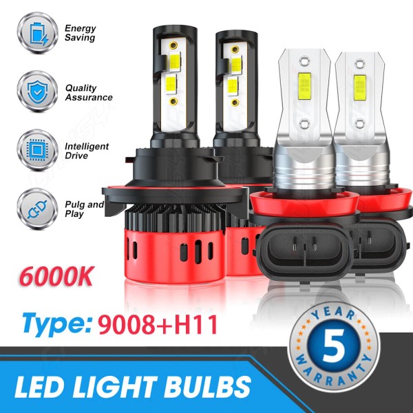 CHUSYYRAY Para for Ford Focus 2008-11 blanco 6000K LED faro
