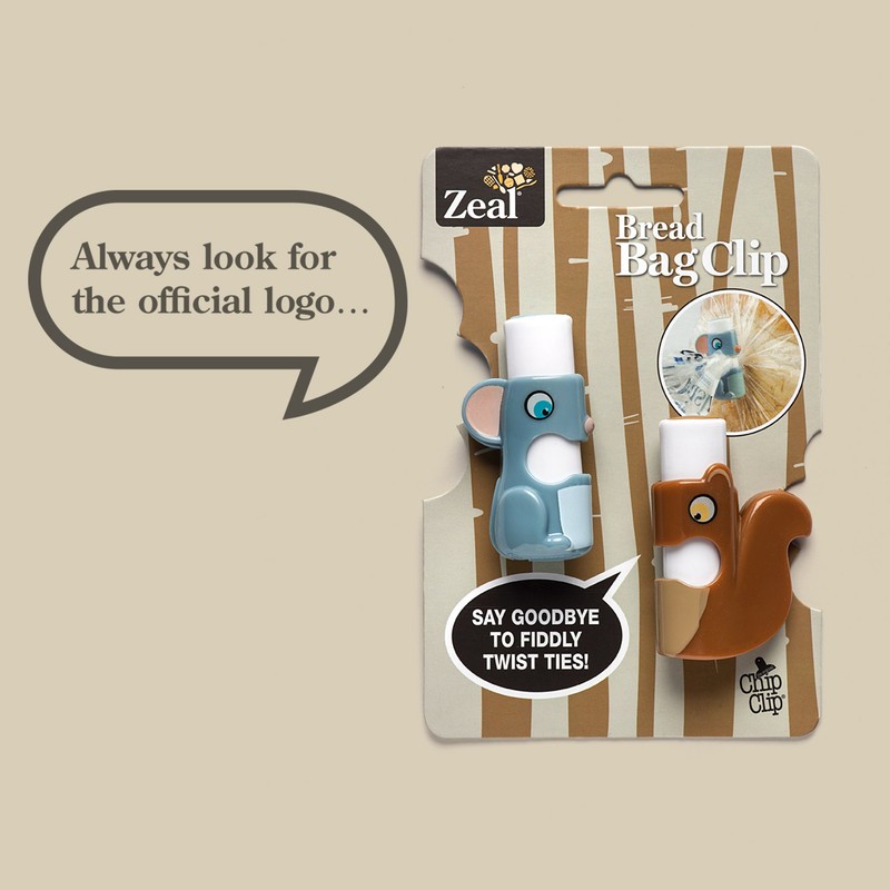 Zeal Bag Clip, Brown/Grey, One Size