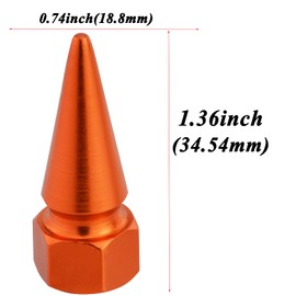 Abfer Air Tire Valve Caps Stem Cover Car Decorative Accessories Unique Shape Fit Vehicle Bike SUV Trucks Bicycle Motorcycles,Orange