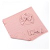 3pcs Receiving Blanket Headband Set Cotton Polyester Wheat Texture Pure