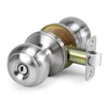 Loqron Privacy Door Knob, Keyless Interior Door Lock, Flat Ball