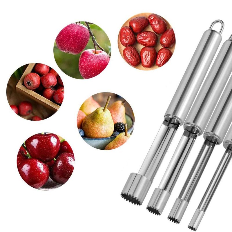 Generic 3R4A 4 Pieces, Stainless Steel Apple Cutter, 4 Different