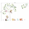 DaraBaby Vinil Infantil Árbol Selva Animales Del Bosque Búho Cuarto