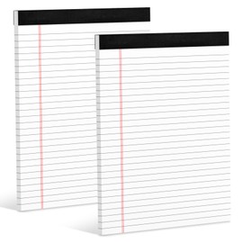 Legal Pads 8.5 x 11 White Note Pads 8.5 x 11 In 2 Pack Notepads 8.5 x 11 Writing Pads of Paper 8.5 x 11 Legal Notepads Wide Ruled White Lined Paper Pads 8.5 x 11 30 Sheets Per Legal Note Pads 8.5 x 11