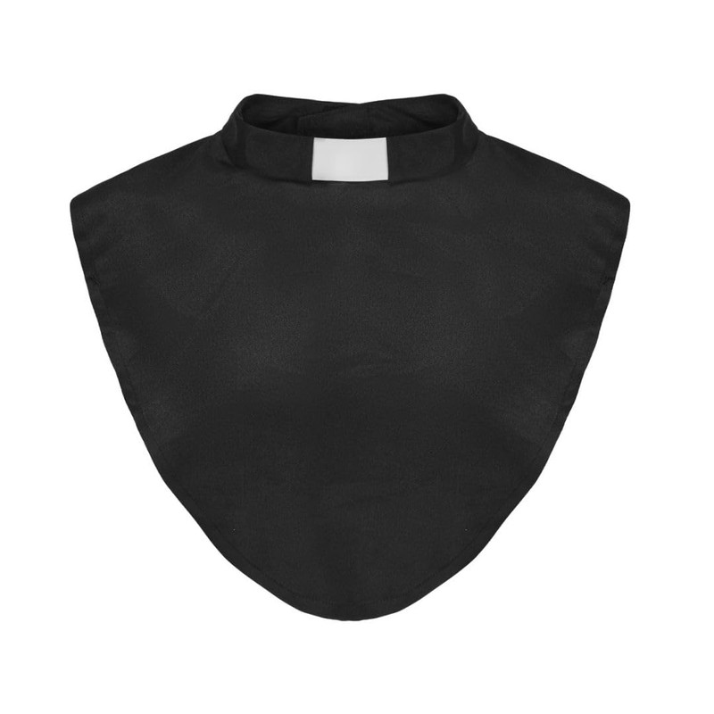 2pcs in Pack Unisex Clergy Black Tab Collar Clerical Bib