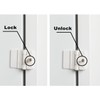 Refrigerator Adhesive Locks Double Button Fridge Door Lock with Key,